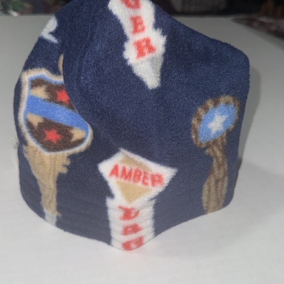 Handmade Navy Blue Craft Beer Tap Fleece Beanie Made By My Mom Warm&Cozy Size M - Picture 3 of 5